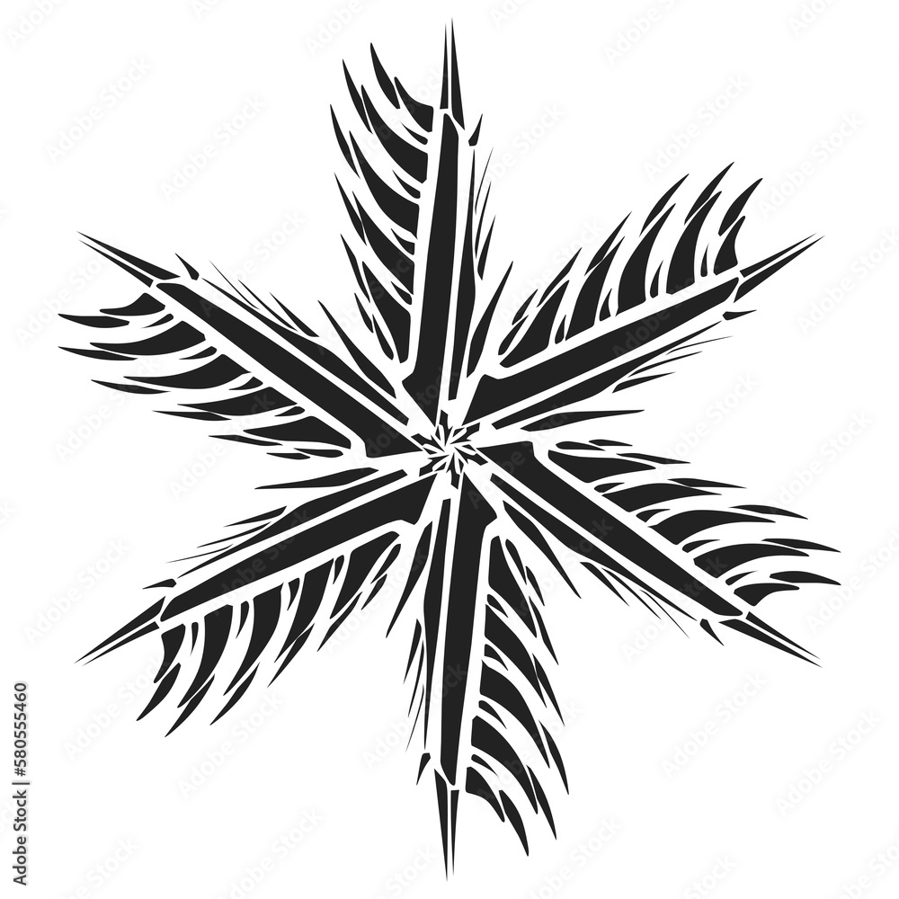 Naklejka premium Illustration of a tribal tattoo with a aesthetic shape. Perfect for stickers, clothes stickers, hats, shoes, posters, banners, book covers, icons