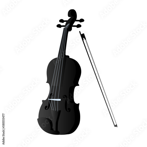 Black cello. Vector illustration of the cello EPS10.
