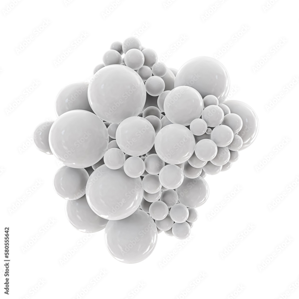 abstract spheres isolated on white background abstract spheres isolated on white background