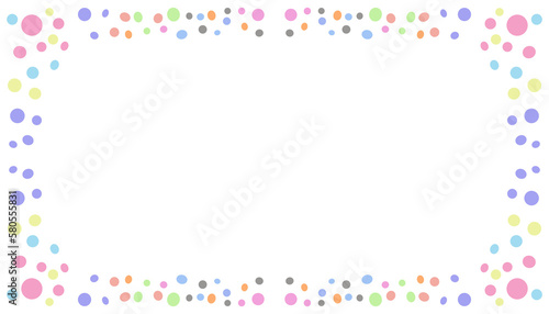 Abstract background illustration of a colorful small ball frame