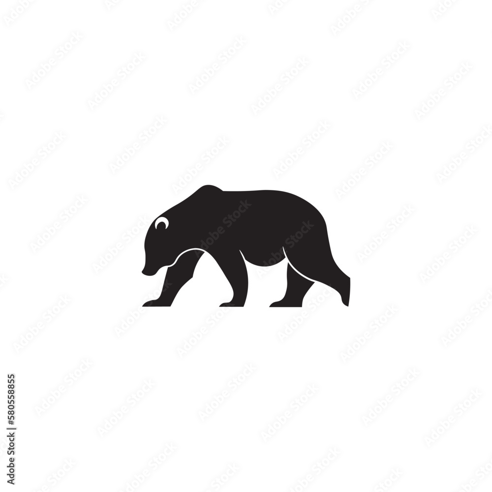bear logo design in black color bear logo design in black color