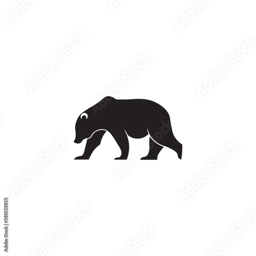 bear logo design in black color