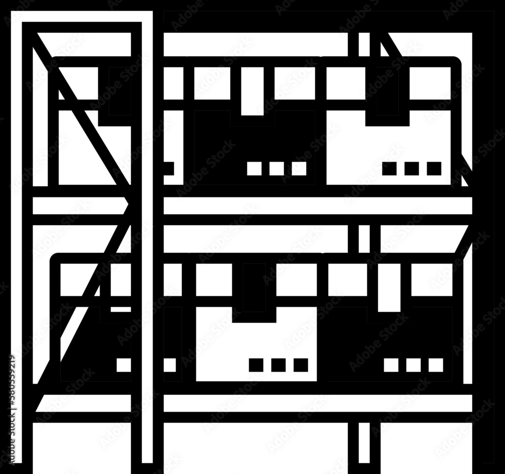 Warehouse box icon design elements for decoration. Warehouse box icon design elements for decoration.