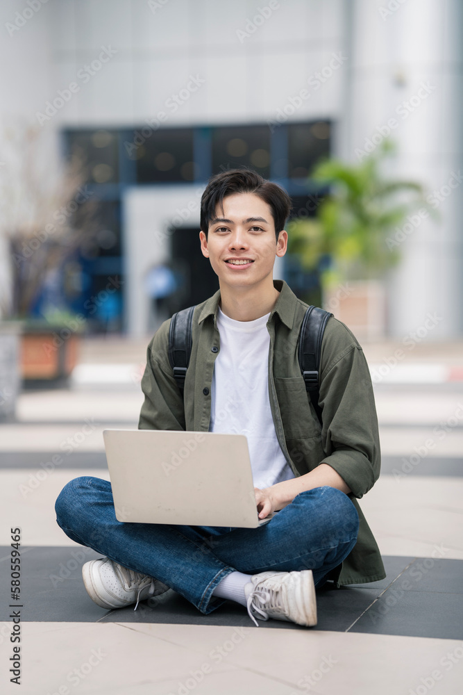 Young Asian student at school Young Asian student at school