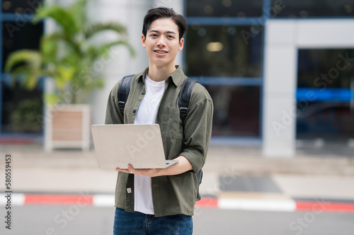 Young Asian student at school