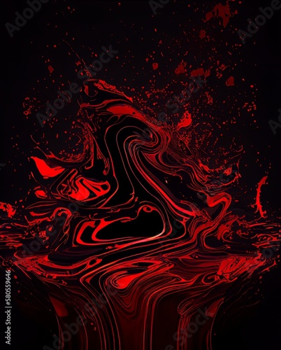  red paint splashes on the dark background ar 2:3 Generative AI