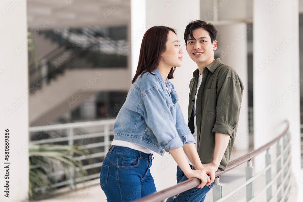 Photo of young Asian couple outdoor Photo of young Asian couple outdoor
