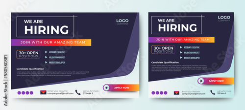 Job vacancy templates. We are hire jobs that are used on social media content.