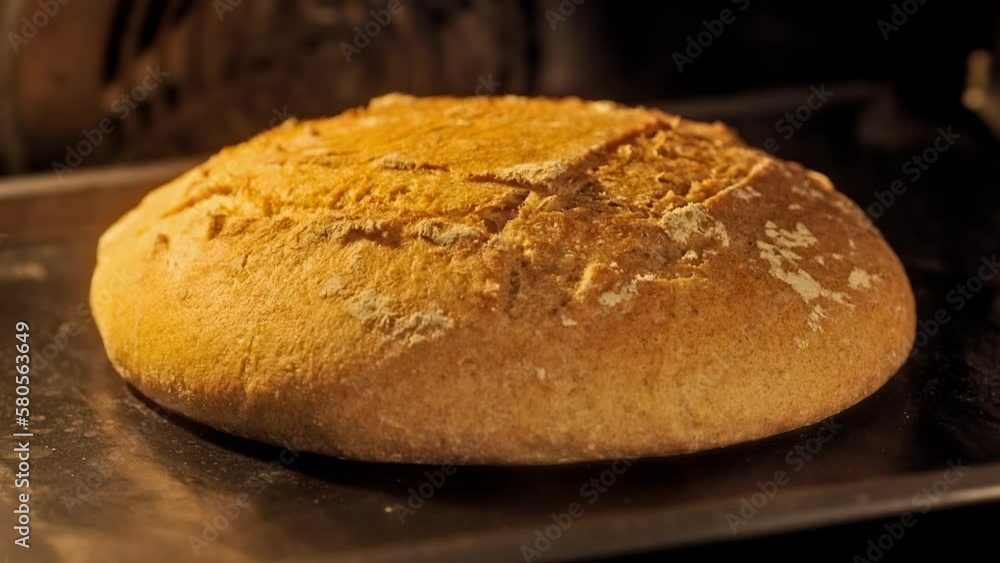 Food concept. Organic fresh bread. Homemade bread baking in oven. Timelapse. Bread is raised and baked. Baker bakes food at bakery. Close-up in 4K, UHD Food concept. Organic fresh bread. Homemade bread baking in oven. Timelapse. Bread is raised and baked. Baker bakes food at bakery. Close-up in 4K, UHD