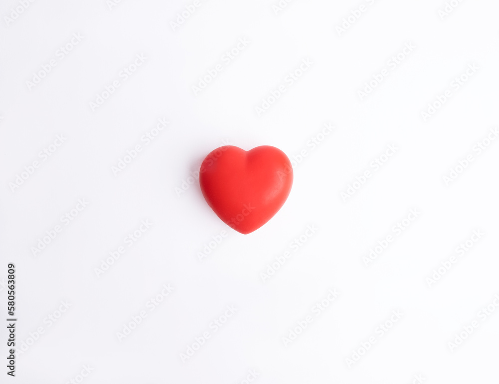 A red heart isolated on white background