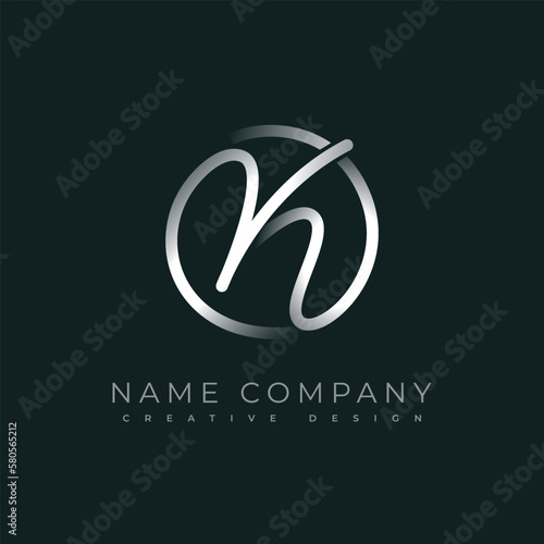 Simple Monogram K Company Logo. Hand drawn is an cursive initial letter K combined with a round frame. Usable sign for luxury business logos and branding. Flat vector logo design template element