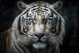 Face of a white tiger. Generative AI