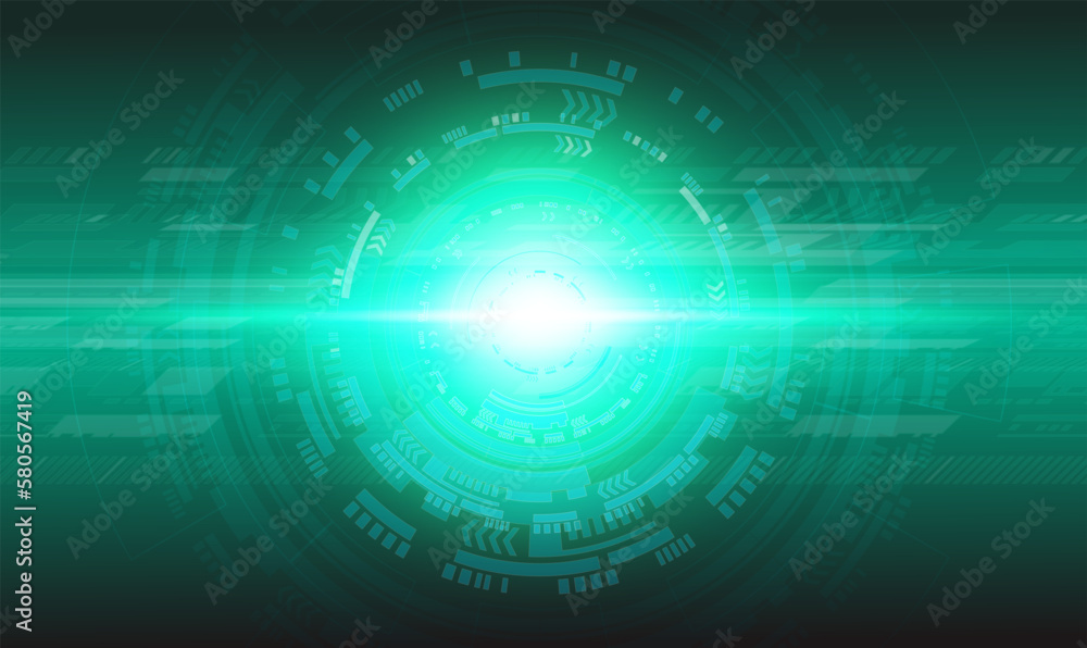 Abstract green computer technology background with circuit board and circle tech.Vector illustration Abstract green computer technology background with circuit board and circle tech.Vector illustration