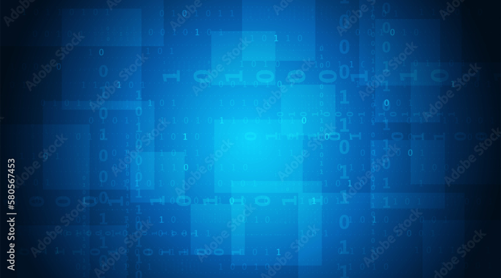 Composition of binary coding processing over blue background. online cyber security concept.Vector illustration Composition of binary coding processing over blue background. online cyber security concept.Vector illustration