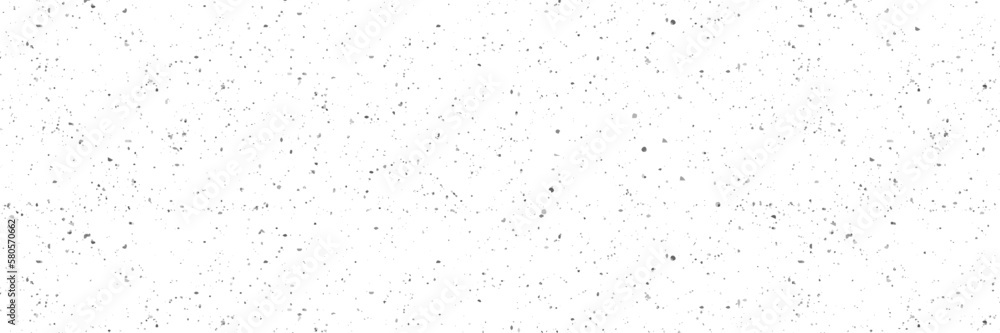 Panorama view grunge texture abstract black and white background. Distressed black texture. Dark grainy texture on white background. Dust overlay textured. Grain noise particles.