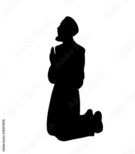 Vector drawing. Jesus heal the man