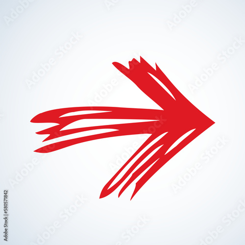 Arrow symbol. Vector drawing icon