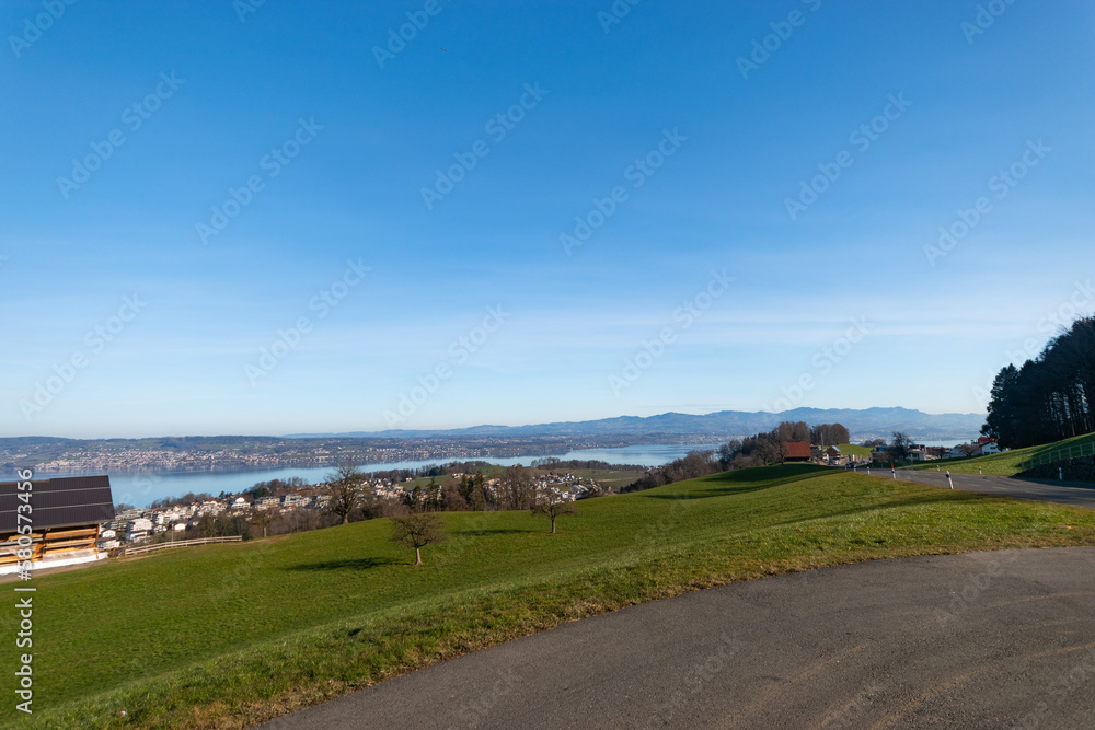 View over the lake of Zurich in Switzerland