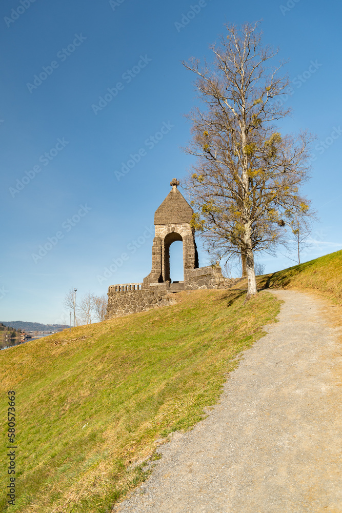 Obraz premium Historic Morgarten building in Oberaegeri in Switzerland