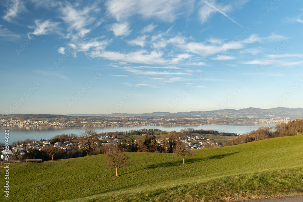 View over the lake of Zurich in Switzerland