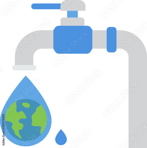 Save water icon design elements for decoration.