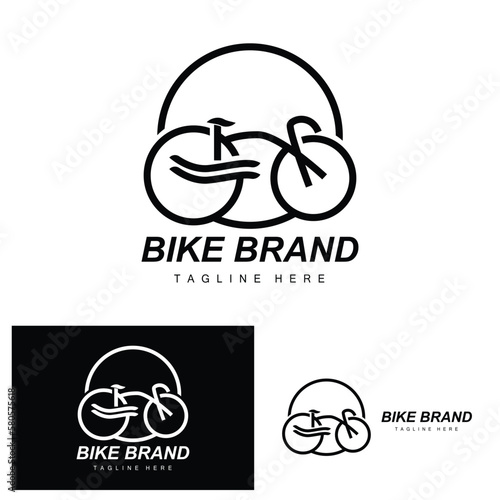 Bicycle Logo, Vehicle Vector, Bicycle Silhouette Icon, Simple Design Inspiration