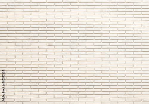 Cream brick wall texture. Old brown brick wall concrete or stone pattern nature