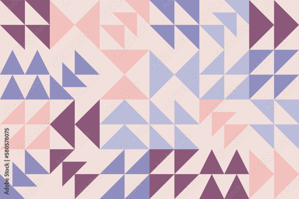 Geometric mosaic composition of arrow shapes seamless pattern in retro style Geometric mosaic composition of arrow shapes seamless pattern in retro style