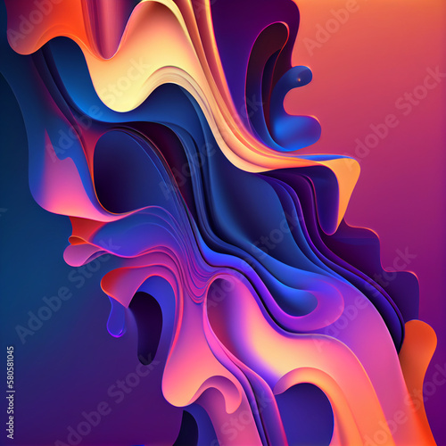 Fluid Gradient background. Created by AI tool.