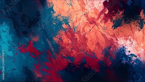 red and blue paint Amazing and classy Abstract background AI Generated illustration