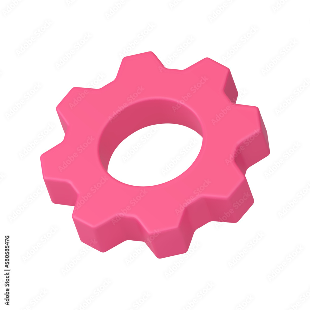 Settings gear cog wheel program configuration process repair optimization 3d icon realistic vector Settings gear cog wheel program configuration process repair optimization 3d icon realistic vector