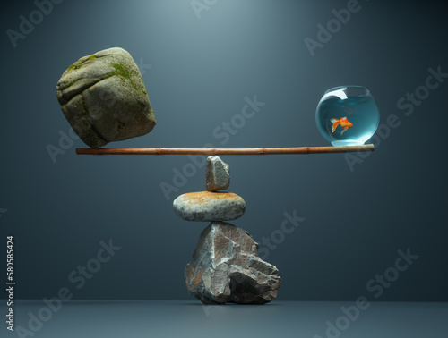 Canvas Print Nature elements standing in balance.