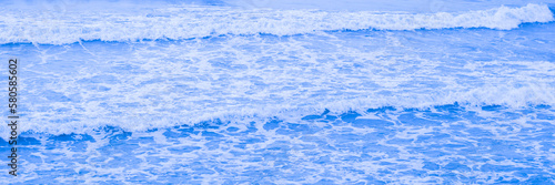 Real photo sea water waves, abstract background, nature power, bright blue more tone in stock