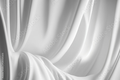 Abstract white and bright white color cloth texture background soft pattern, AI generated
