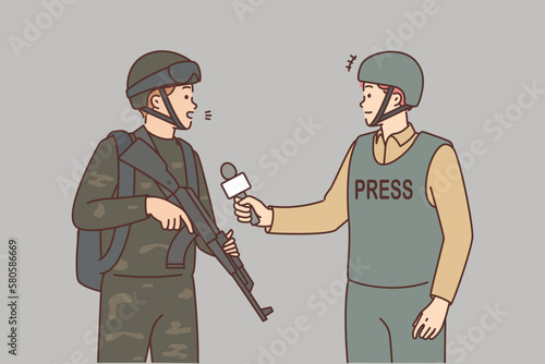 War journalist interview soldier 
