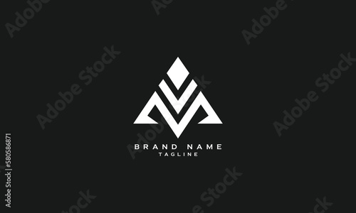 MVO, MV, VM, Abstract initial monogram letter alphabet logo design