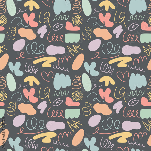 Doodle spring spot color pattern