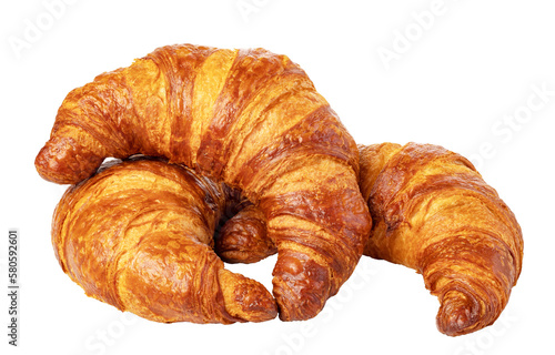 Fotografie fresh croissant on transparent background. png file