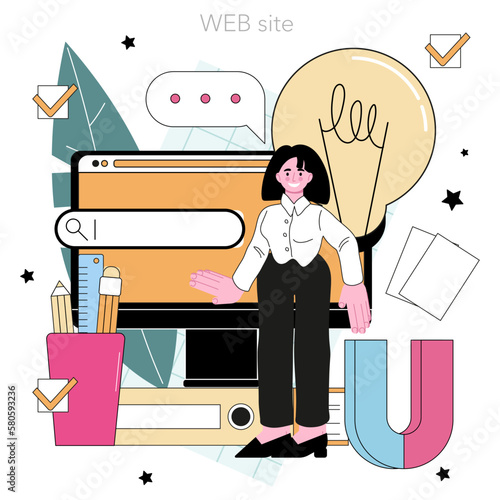 Idea online service or platform. Creative innovations or solutions generation.