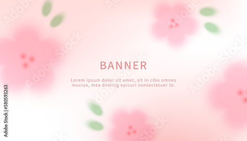 Pink gradient blur flower background.