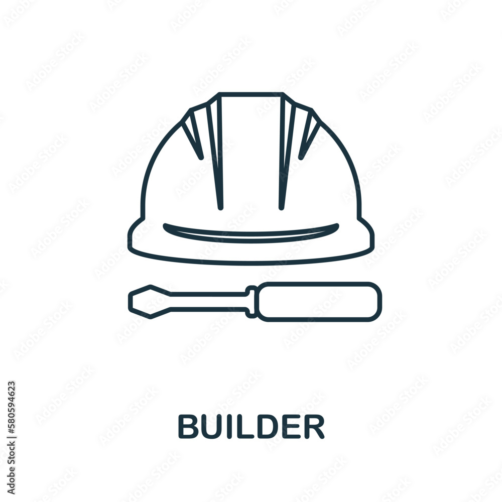 Construction line icon. Simple element from construction collection. Creative Construction outline icon for web design, templates, infographics and more Construction line icon. Simple element from construction collection. Creative Construction outline icon for web design, templates, infographics and more