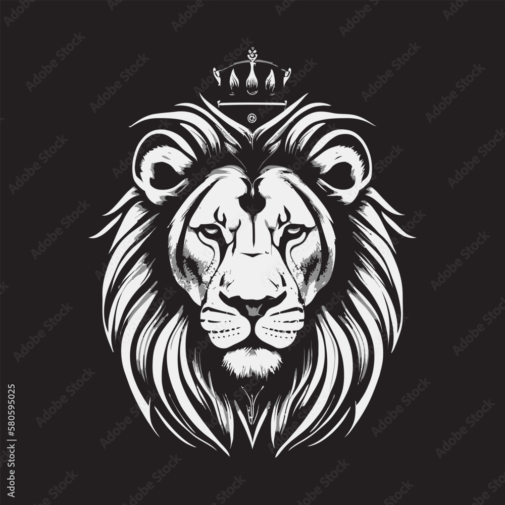 Fototapeta premium minimalist lion logo vector illustration