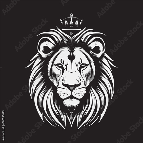 minimalist lion logo vector illustration