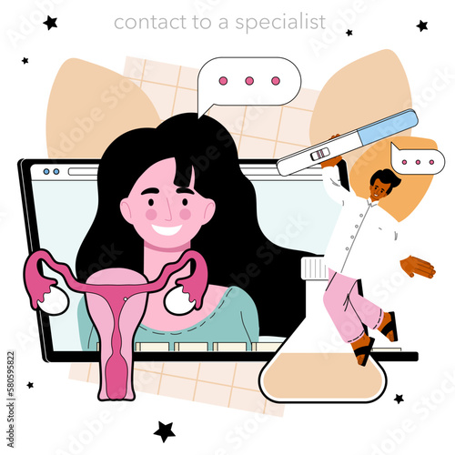 Reproductology and obstetrics online service or platform. Human reproductive