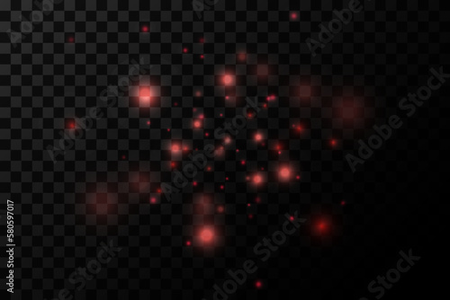 The dust of light exploded. Bokeh light lights effect background. Christmas glowing dust background Christmas glowing light.