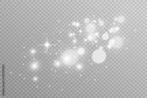   Brilliant gold dust vector shine. Glittering shiny ornaments for background. Vector illustration. 