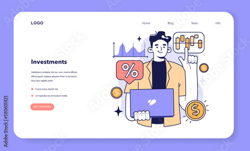 Family budgeting web banner or landing page. Maintain and increase