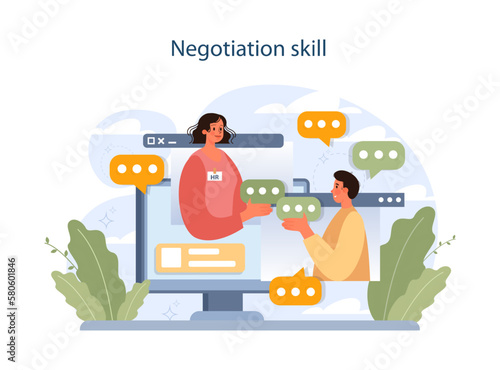 Negotiation skill. Human resources manager soft skills. HR agent