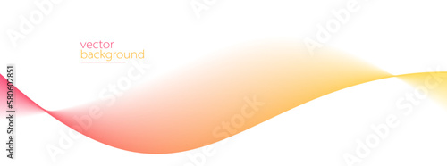 Flowing color curve shape with soft gradient vector abstract background, relaxing and tranquil art, ease and tranquil image.