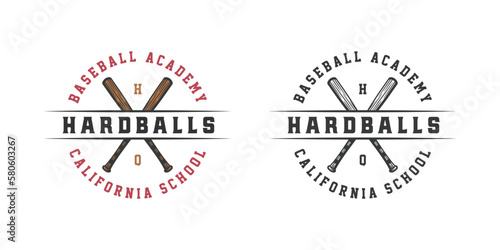 Vintage retro baseball sport emblem, logo, badge, label. mark, poster or print. Monochrome Graphic Art. Vector Illustration.